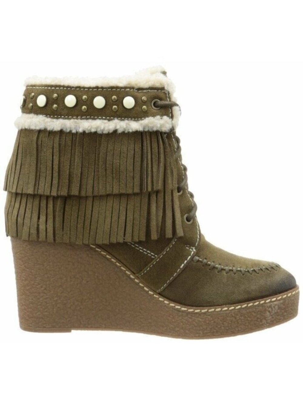Sam Edelman Women's Suede  Boot Bootie Size 8 US Moss Green New In Box - Picture 4 of 6